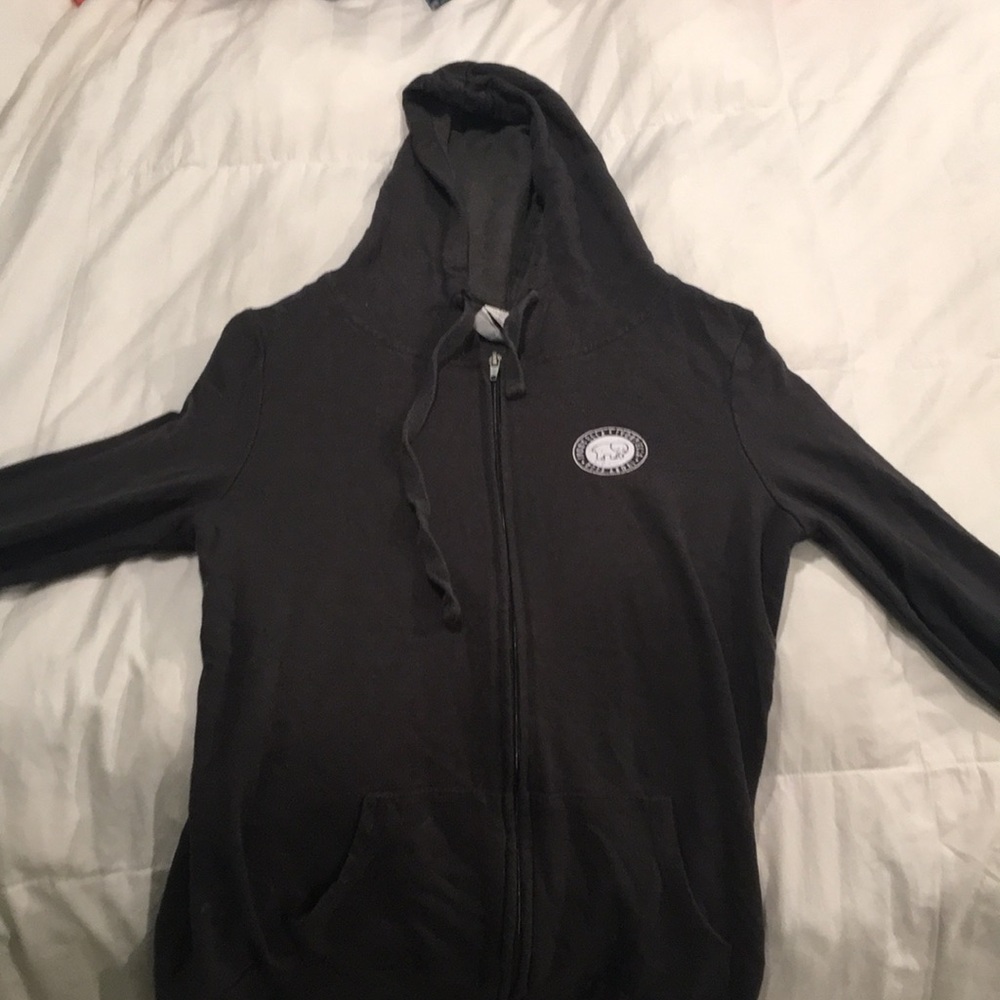 ivory ella thin zip up sweatshirt